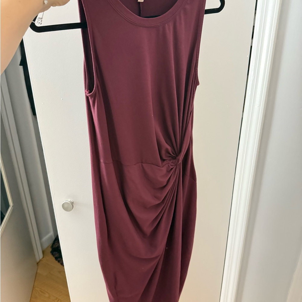 Elegant Burgundy Sleeveless Dress